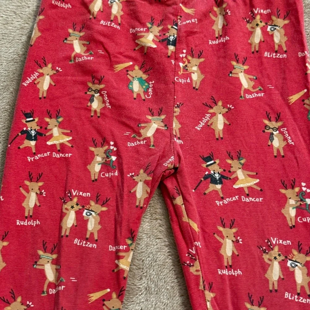 Magnetic Me Reindeer Christmas Pajamas Toddler 2T Red Modal Long Sleeve Set